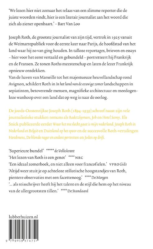 Achterkant van In het land van de eeuwige zomer