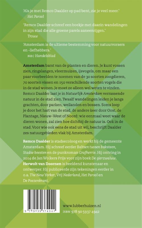 Achterkant van Natuurlijk Amsterdam