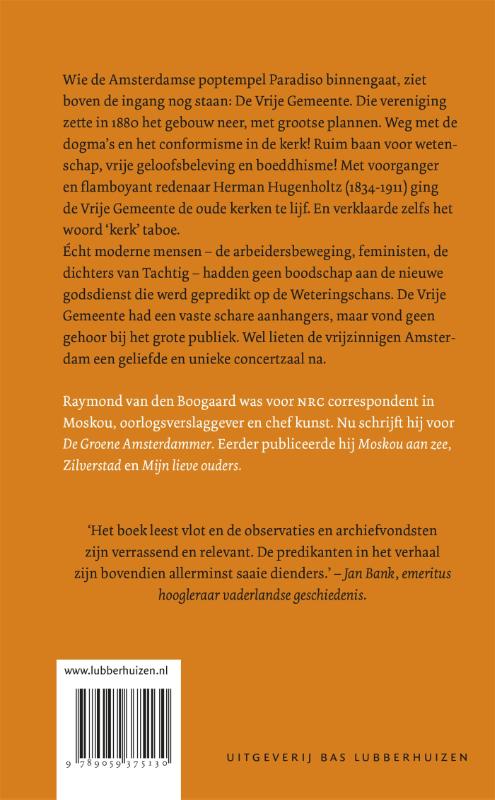 Achterkant van De religieuze rebellen van de Vrije Gemeente