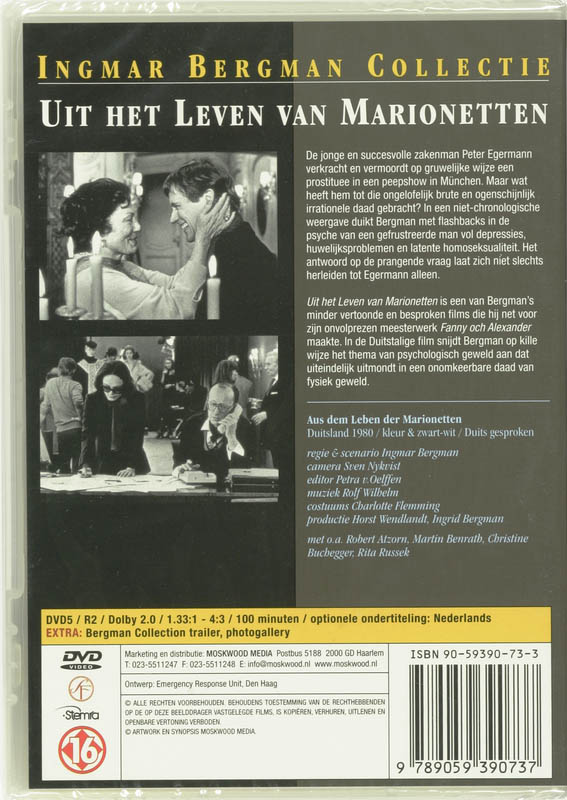Achterkant van Uit het leven van marionetten
