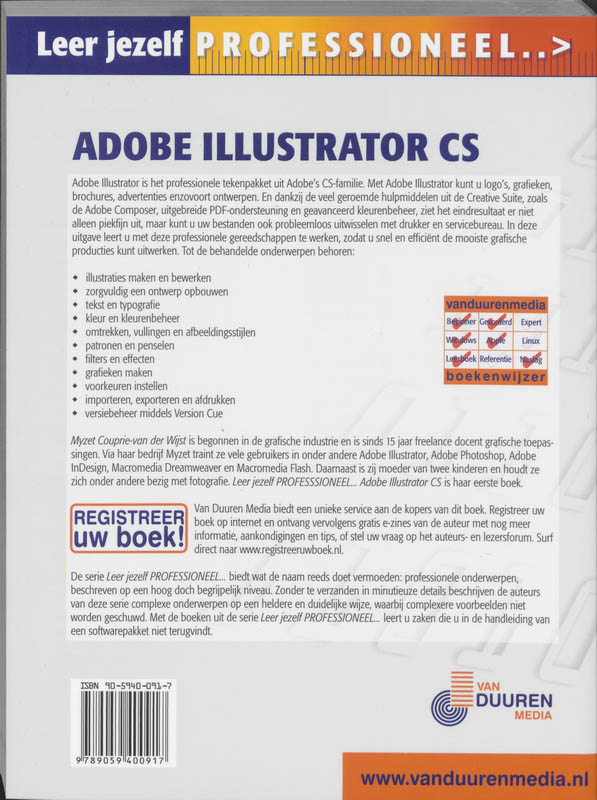 Achterkant van Adobe Illustrator CS