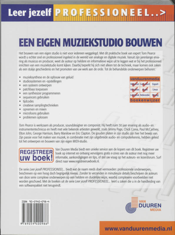 Achterkant van Een muziekstudio bouwen