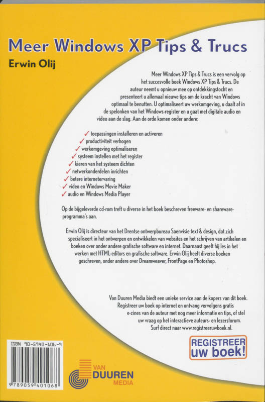 Achterkant van Meer Windows XP Tips & Trucs