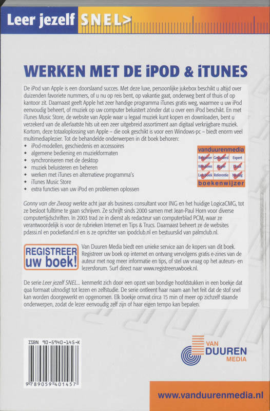 Achterkant van Werken met iPod & iTunes