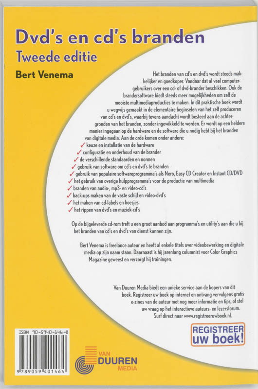 Achterkant van Dvd's en cd's branden