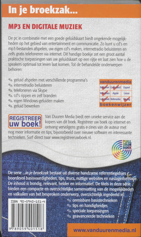 Achterkant van MP3 & digitale muziek in je broekzak