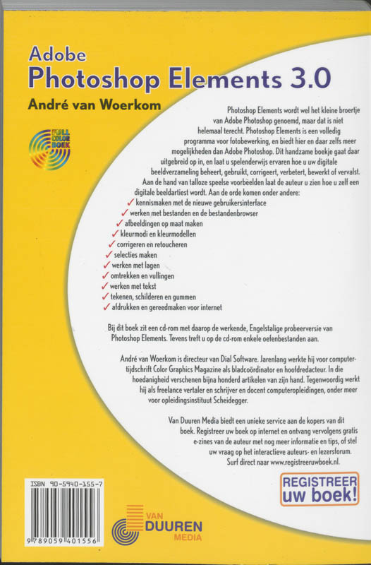 Achterkant van Photoshop Elements 3.0