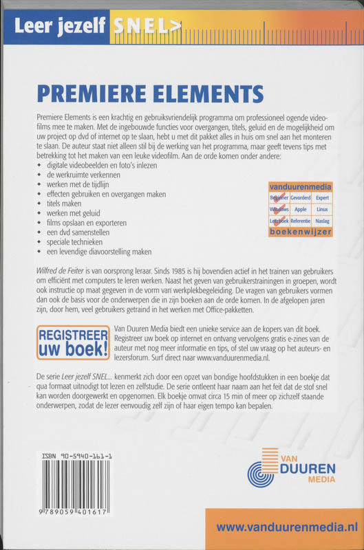 Achterkant van Premiere Elements