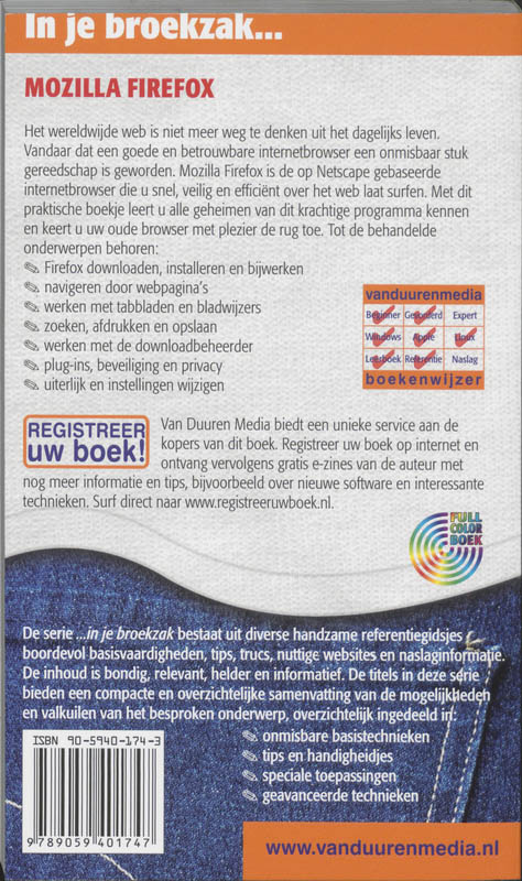 Achterkant van Mozilla Firefox in je broekzak