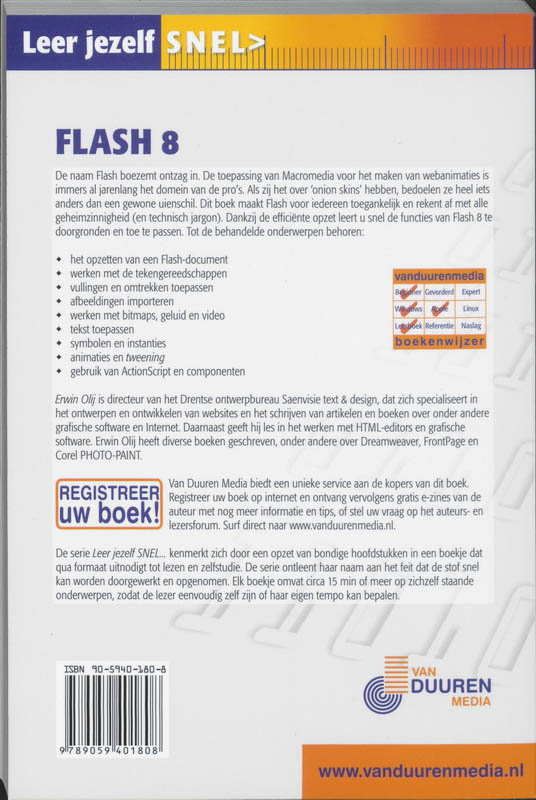 Achterkant van Flash 8