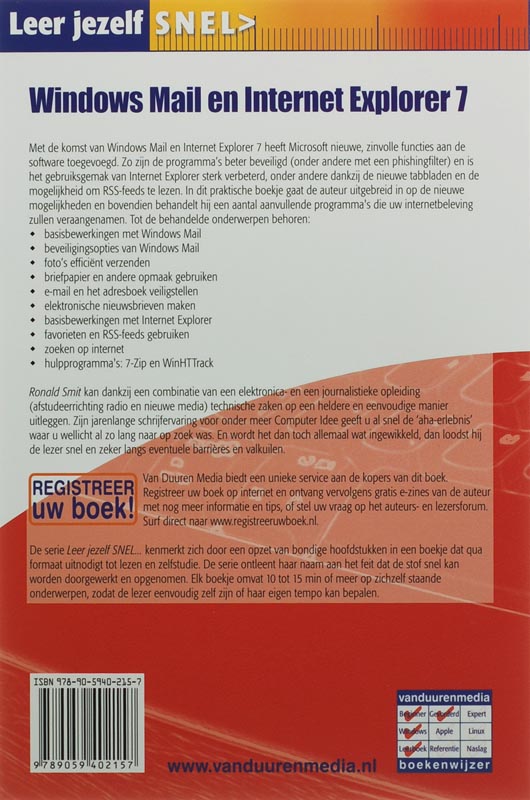 Achterkant van Leer jezelf Snel Internet Explorer 7