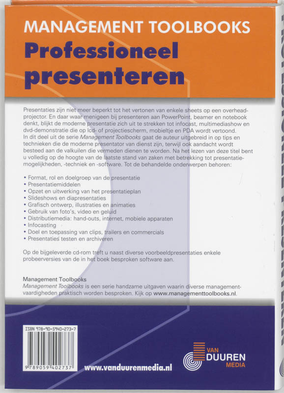 Achterkant van Professionele Presentaties maken