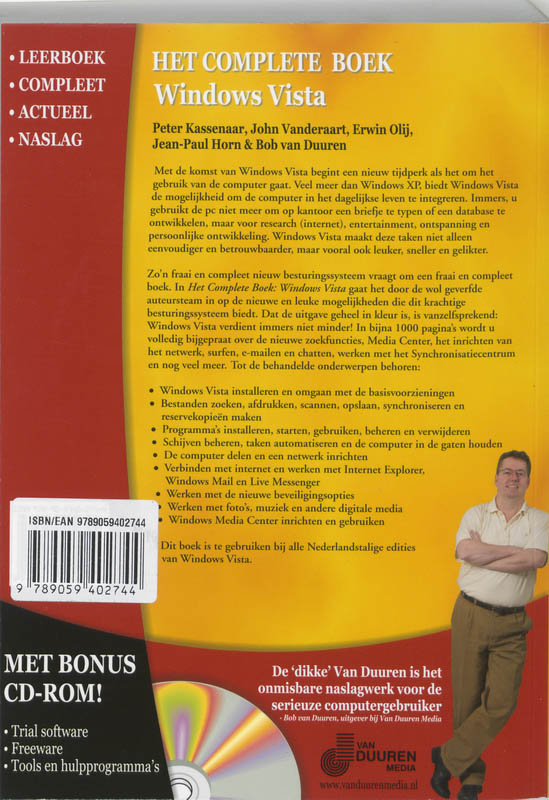 Achterkant van Het Complete Boek Windows Vista