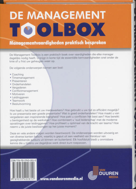 Achterkant van De Management Toolbox
