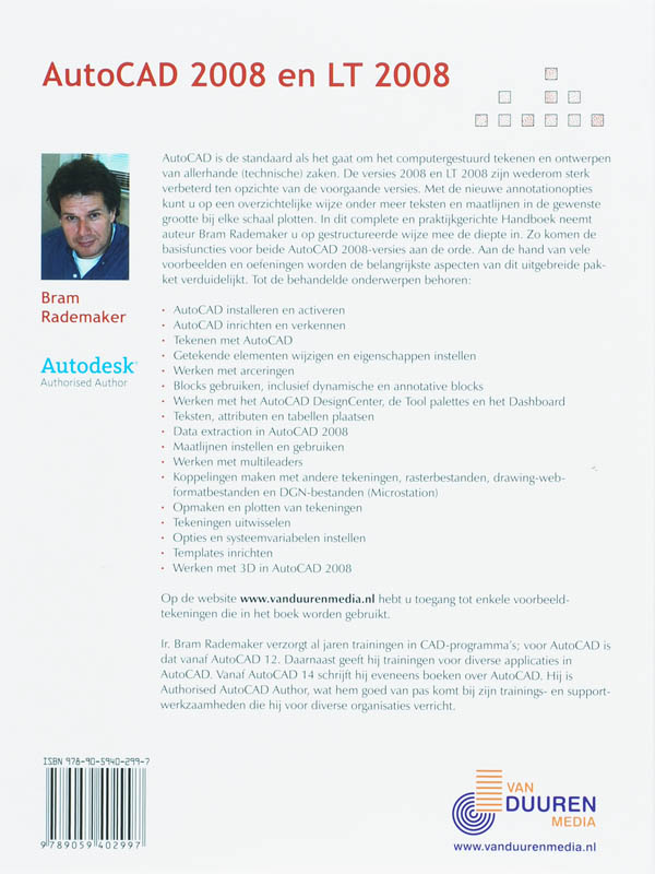 Achterkant van Handboek Autocad 2008 & LT 2008