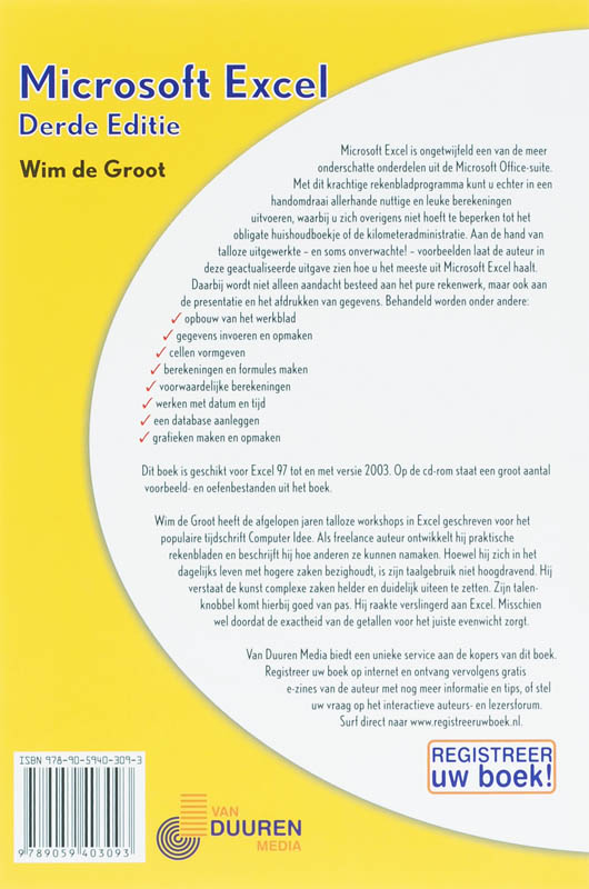 Achterkant van Computer Idee Microsoft Excel