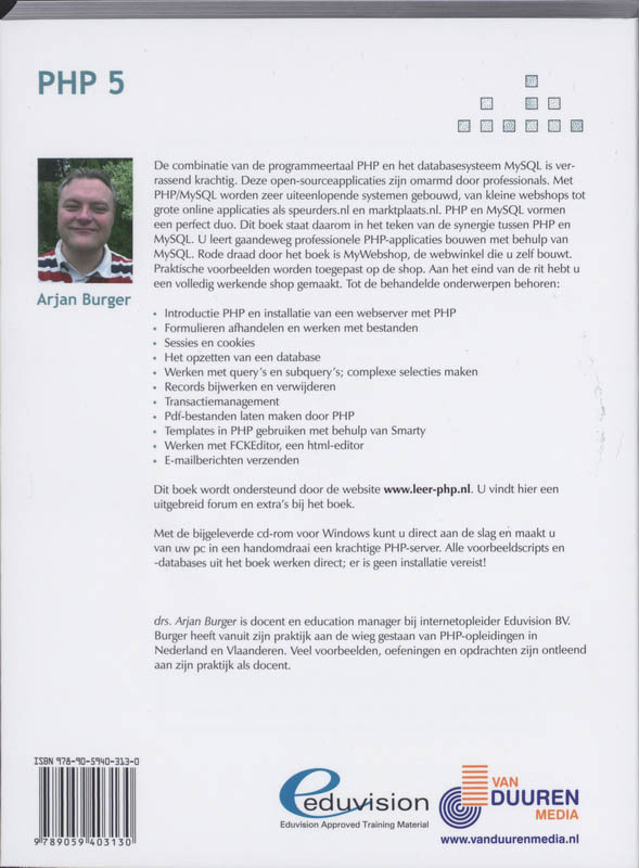 Achterkant van Handboek PHP 5