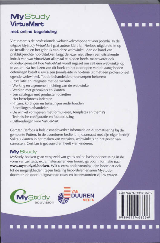 Achterkant van MyStudy Virtuemart