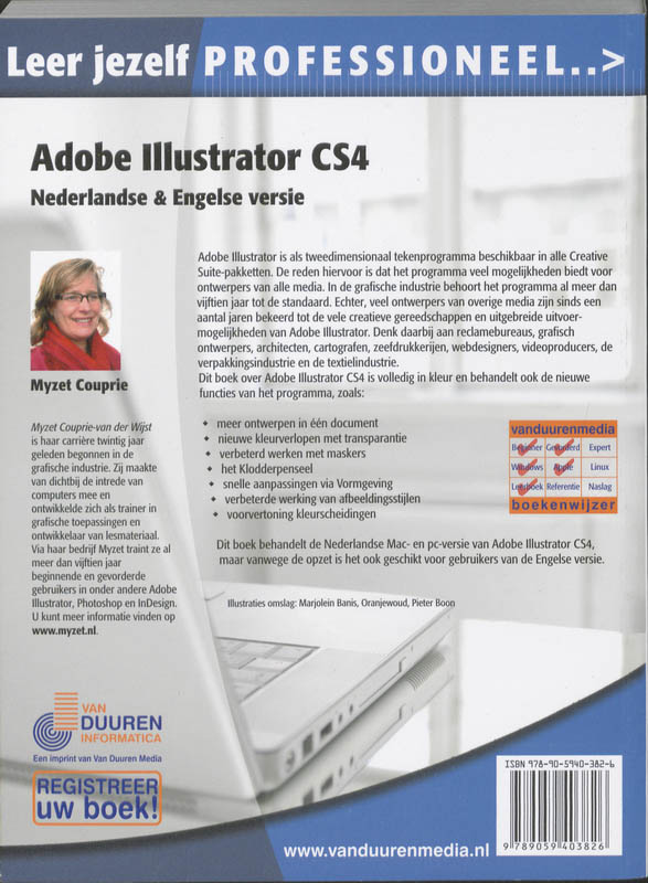 Achterkant van Leer jezelf PROFESSIONEEL Adobe Illustrator CS4