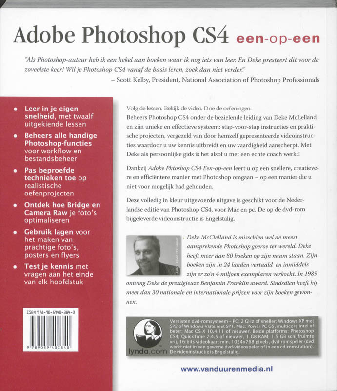 Achterkant van Adobe Photoshop CS4