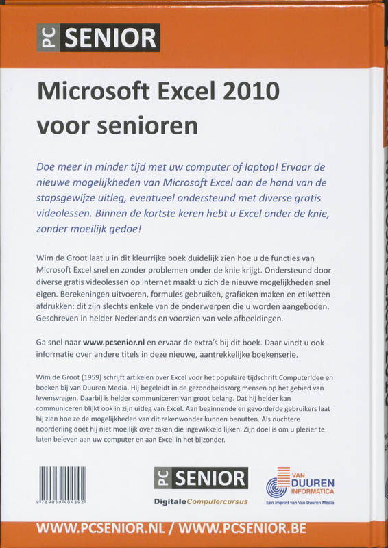 Achterkant van Excel 2010