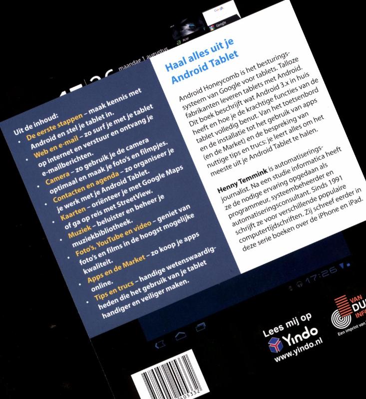 Achterkant van Ontdek de Android Tablet
