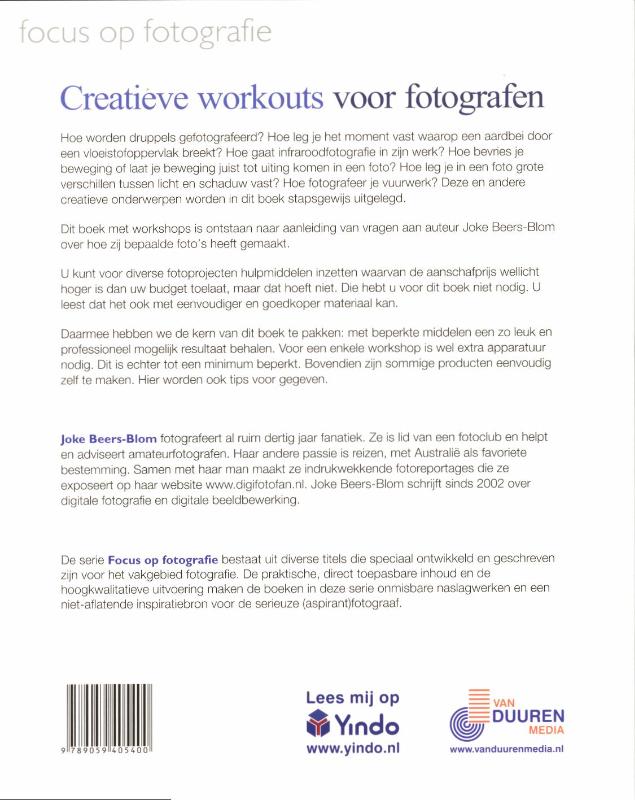 Achterkant van Creatieve workouts voor fotografen