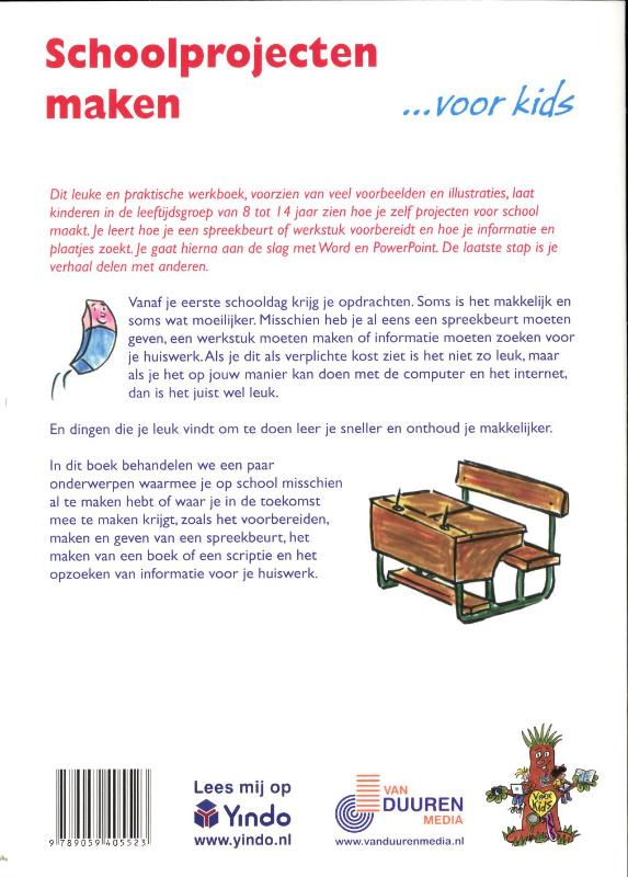 Achterkant van Schoolprojecten maken... voor kids