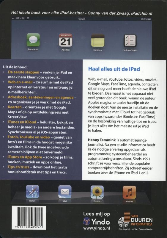 Achterkant van Ontdek de iPad