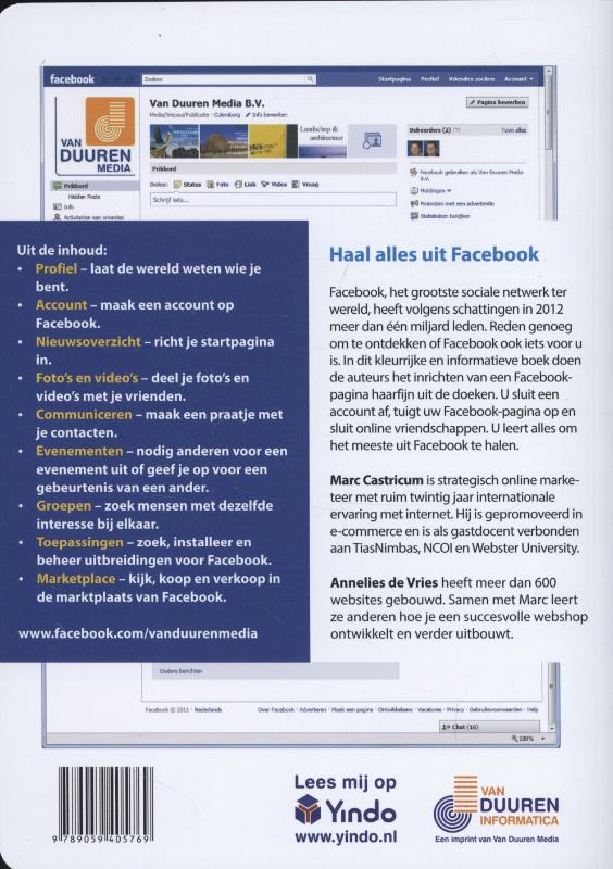 Achterkant van Ontdek Facebook