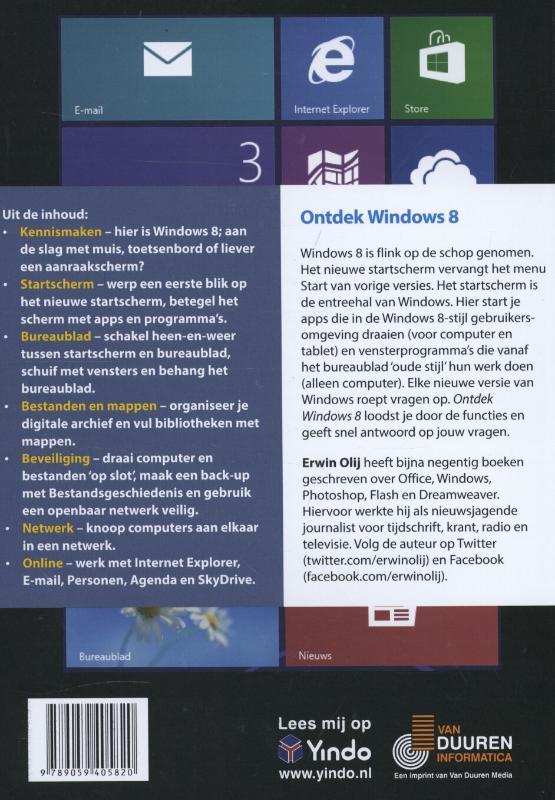Achterkant van Ontdek Windows 8