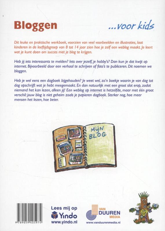 Achterkant van Bloggen voor kids