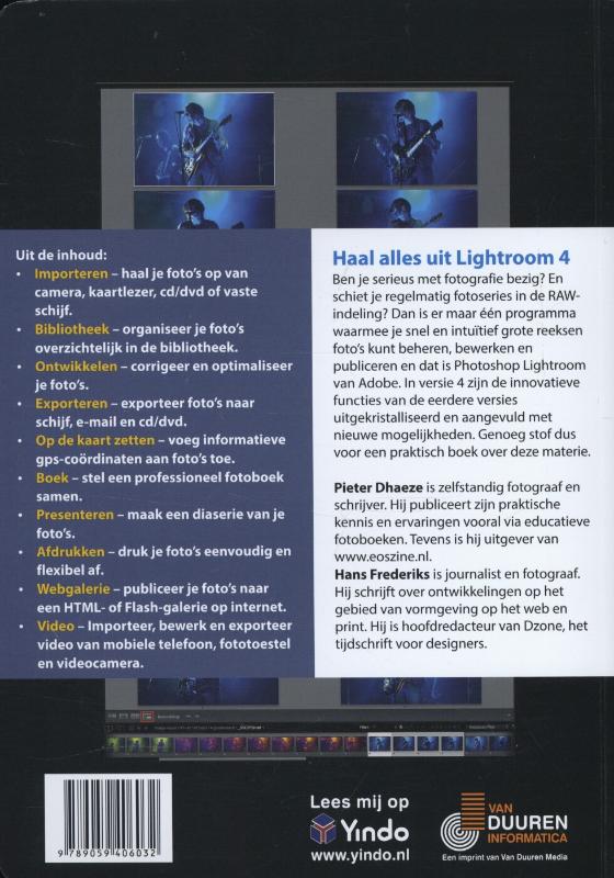Achterkant van Ontdek Adobe photoshop lightroom 4