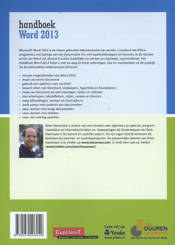Achterkant van 2013