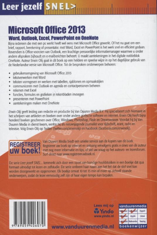 Achterkant van Microsoft Office 2013