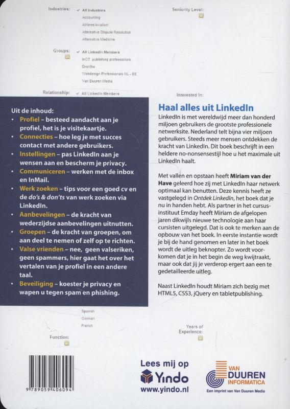 Achterkant van Ontdek LinkedIn
