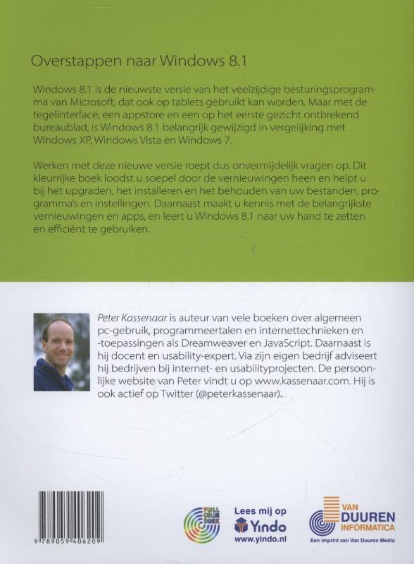 Achterkant van Overstappen naar Windows 8.1