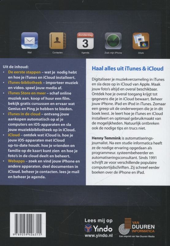 Achterkant van Ontdek iTunes & iCloud