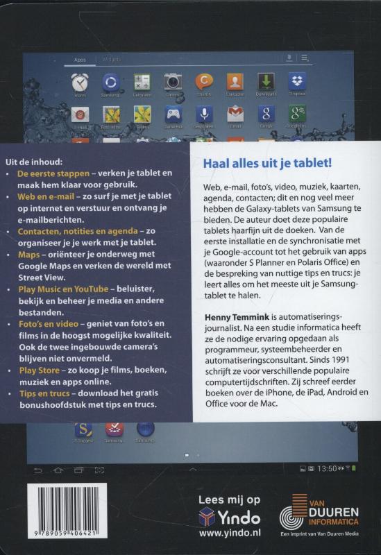 Achterkant van Ontdek Galaxy note en tab