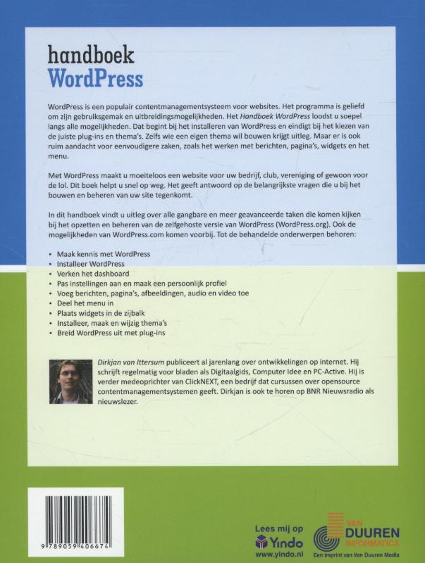 Achterkant van Wordpress