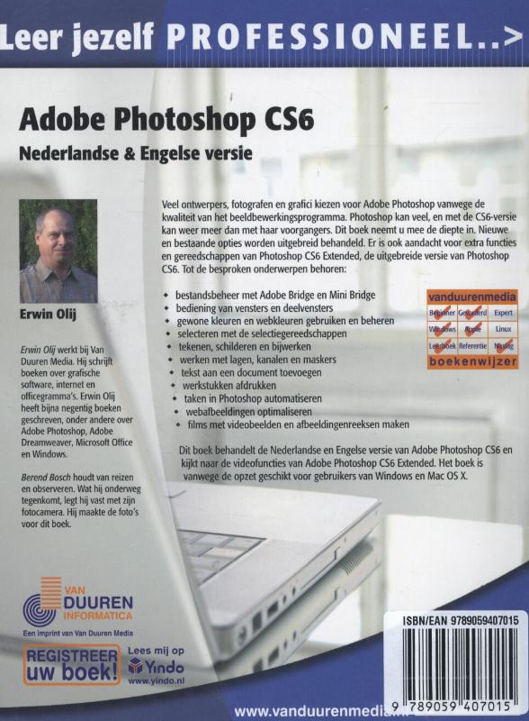 Achterkant van Adobe Photoshop CS6