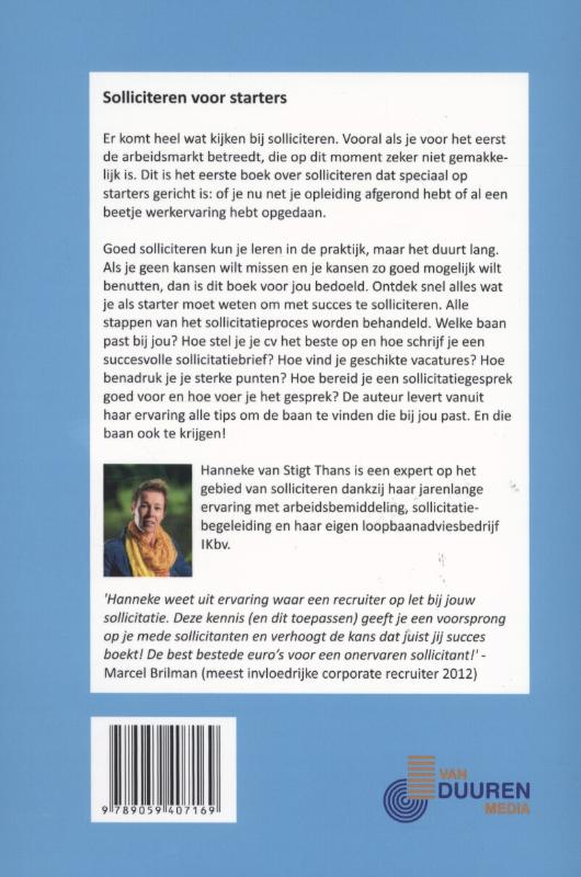 Achterkant van Solliciteren voor starters