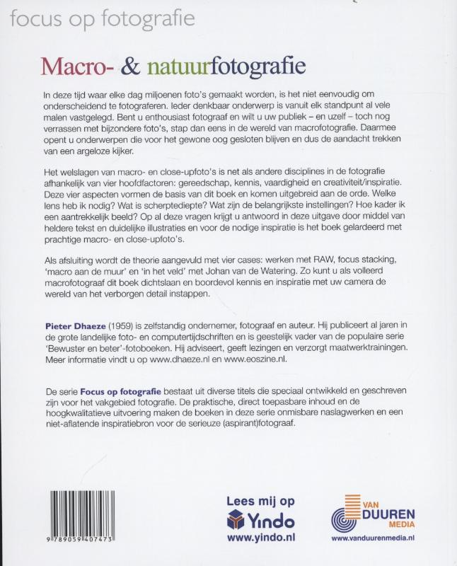 Achterkant van Macro- en natuurfotografie