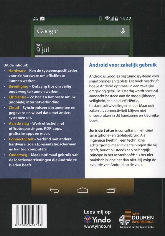 Achterkant van Ontdek Android voor zakelijk gebruik
