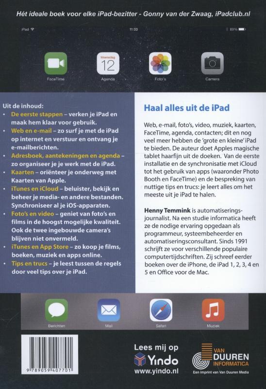 Achterkant van Ontdek de iPad