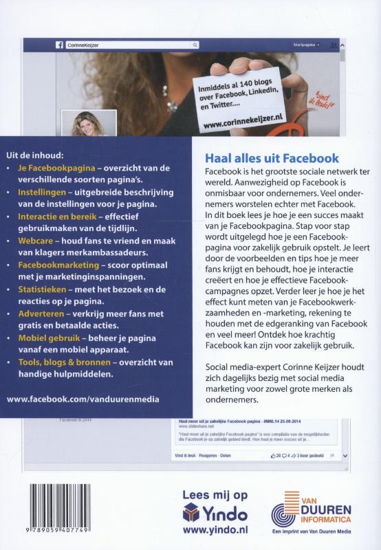 Achterkant van Ontdek Facebook voor ondernemers