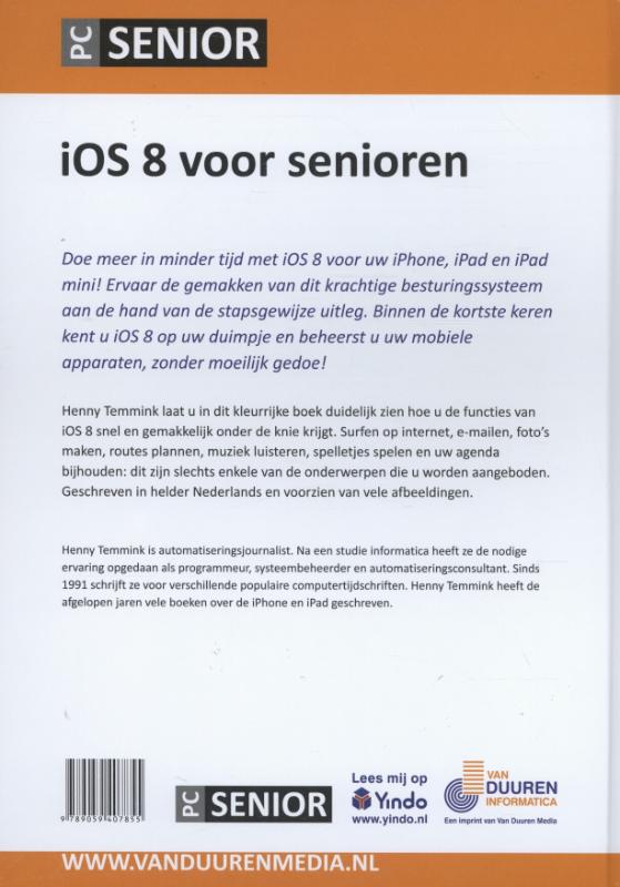 Achterkant van iOS 8 voor senioren