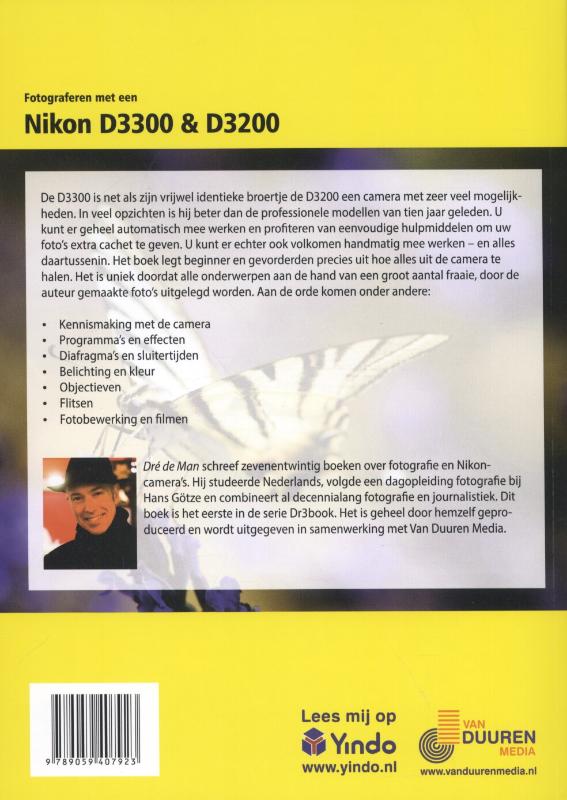 Achterkant van Fotograferen met een Nikon D3300 & D3200
