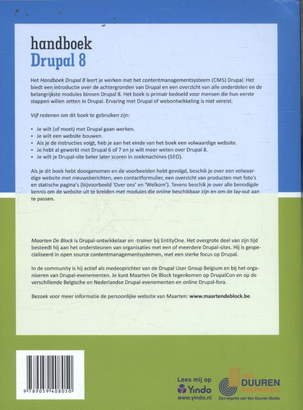 Achterkant van Drupal 8