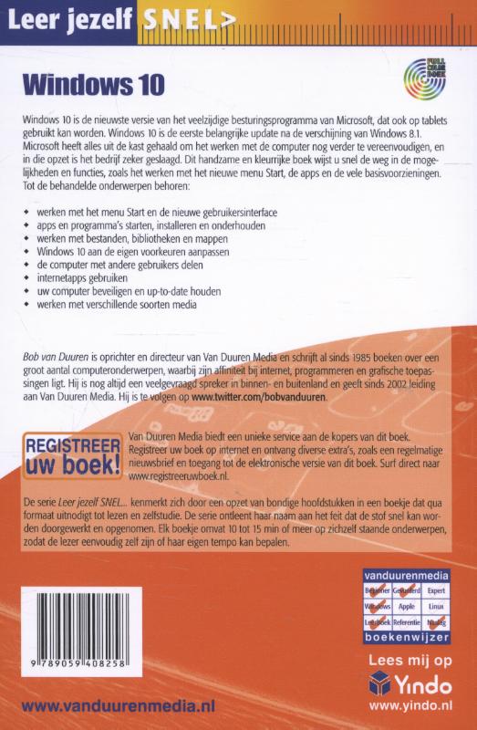 Achterkant van Windows 10